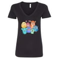 thumbnail image 1 of Inktastic Halloween Monsters Women's V-Neck T-Shirt, 1 of 5