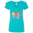 thumbnail image 1 of Inktastic Halloween Monsters Women's V-Neck T-Shirt, 1 of 5