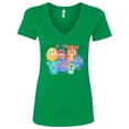 thumbnail image 1 of Inktastic Halloween Monsters Women's V-Neck T-Shirt, 1 of 5