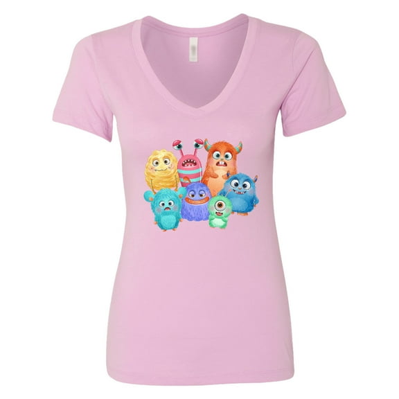 Inktastic Halloween Monsters Women's V-Neck T-Shirt