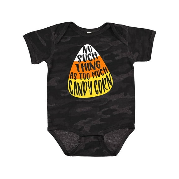Inktastic Halloween No Such Thing As Too Much Candy Corn Boys or Girls Baby Bodysuit