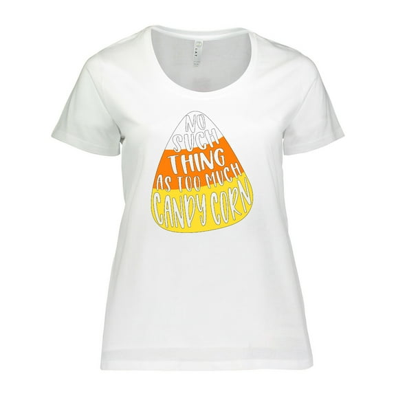 Inktastic Halloween No Such Thing As Too Much Candy Corn Women's Plus Size T-Shirt