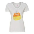 thumbnail image 1 of Inktastic Halloween No Such Thing As Too Much Candy Corn Women's V-Neck T-Shirt, 1 of 5