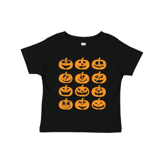 Inktastic Halloween Pumpkin Faces Orange Boys or Girls Toddler T-Shirt