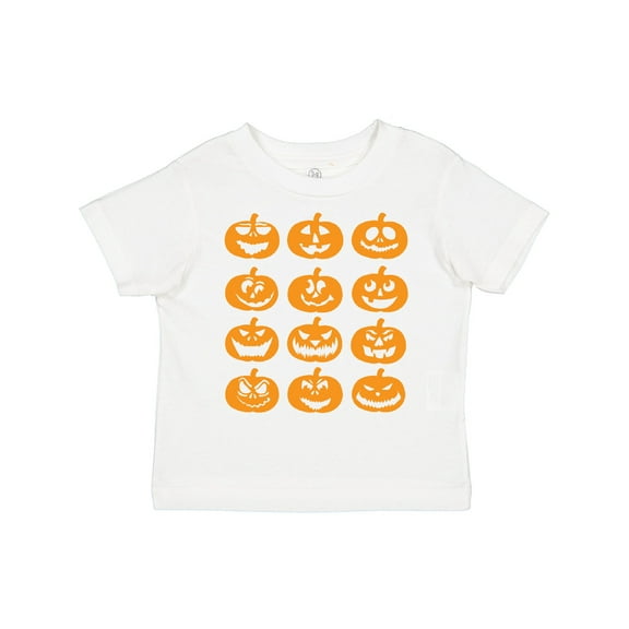 Inktastic Halloween Pumpkin Faces Orange Boys or Girls Toddler T-Shirt