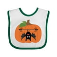 thumbnail image 1 of Inktastic Halloween Pumpkin Funny Bat Boys or Girls Baby Bib, 1 of 4