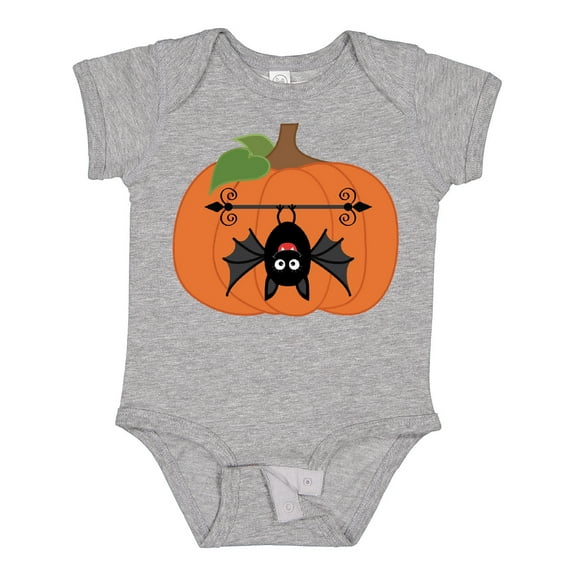 Inktastic Halloween Pumpkin Funny Bat Boys or Girls Baby Bodysuit