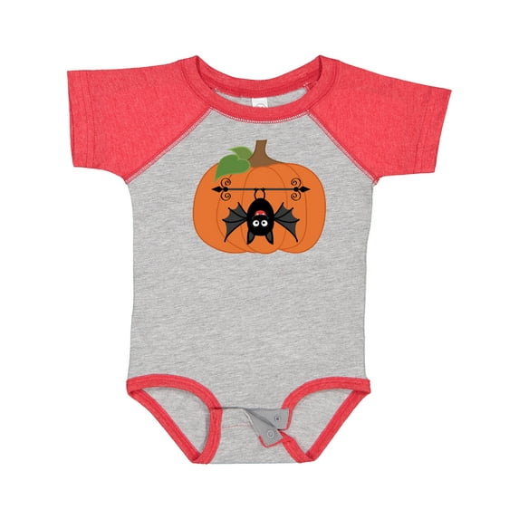 Inktastic Halloween Pumpkin Funny Bat Boys or Girls Baby Bodysuit