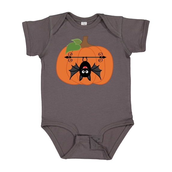 Inktastic Halloween Pumpkin Funny Bat Boys or Girls Baby Bodysuit