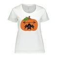 thumbnail image 1 of Inktastic Halloween Pumpkin Funny Bat Women's Plus Size T-Shirt, 1 of 5