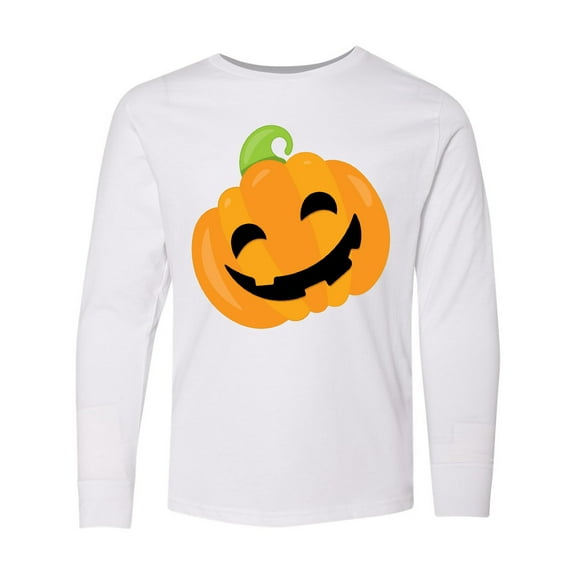 Inktastic Halloween Pumpkin Long Sleeve Youth T-Shirt