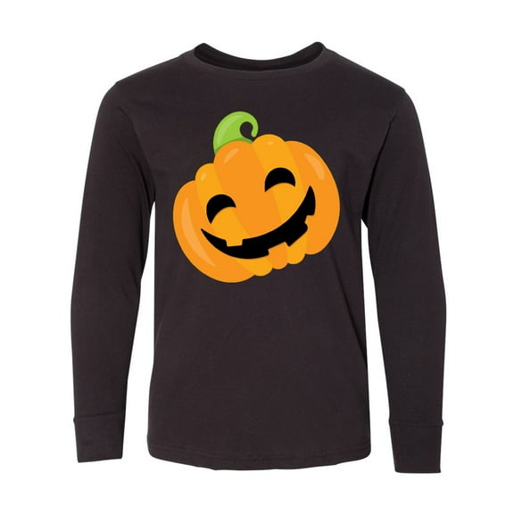 Inktastic Halloween Pumpkin Long Sleeve Youth T-Shirt