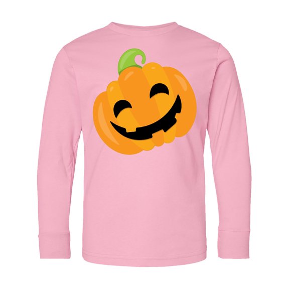 Inktastic Halloween Pumpkin Long Sleeve Youth T-Shirt