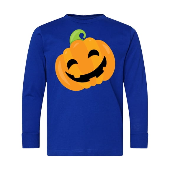 Inktastic Halloween Pumpkin Long Sleeve Youth T-Shirt