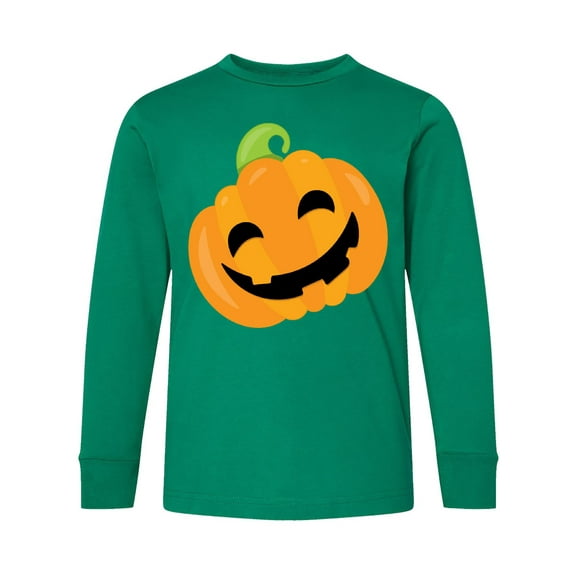 Inktastic Halloween Pumpkin Long Sleeve Youth T-Shirt