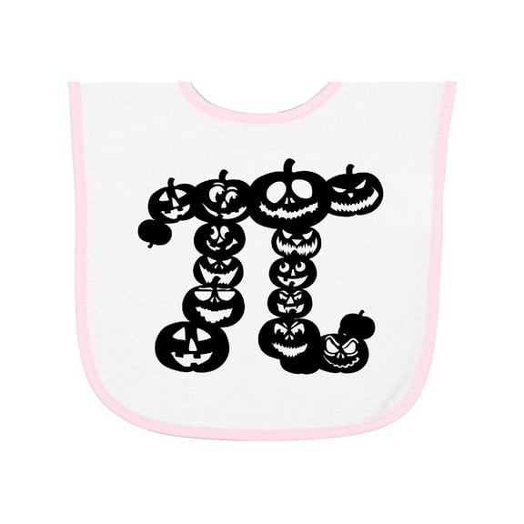 Inktastic Halloween Pumpkin Pi Symbol Baby Terry Cloth Bib