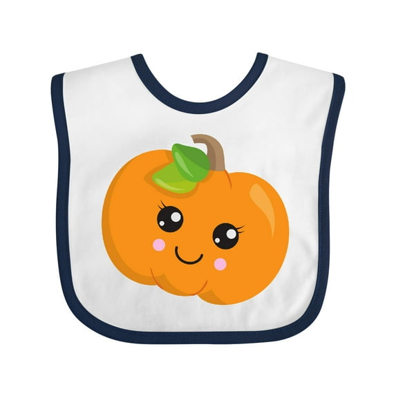 Inktastic Halloween Pumpkin, Smiling Pumpkin, Trick or Treat Boys or Girls Baby Bib