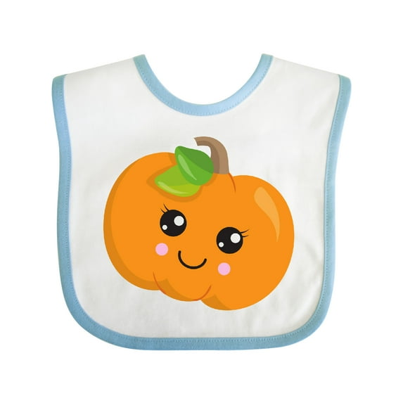 Inktastic Halloween Pumpkin, Smiling Pumpkin, Trick or Treat Boys or Girls Baby Bib