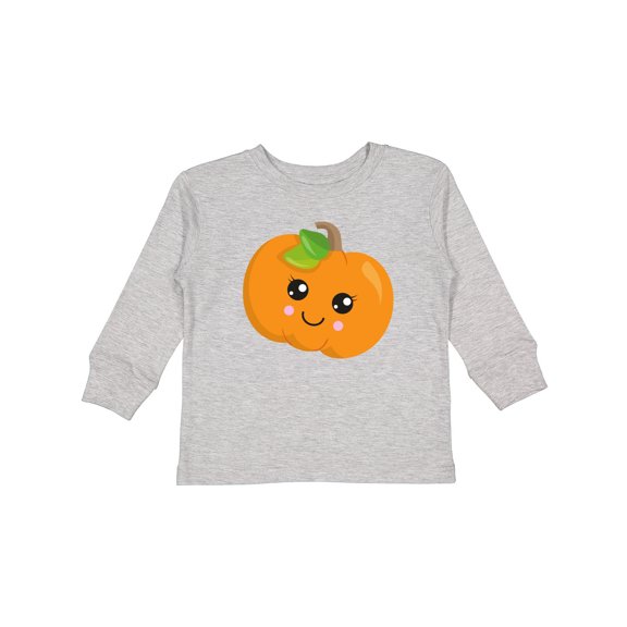 Inktastic Halloween Pumpkin, Smiling Pumpkin, Trick or Treat Boys or Girls Long Sleeve Toddler T-Shirt