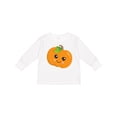 thumbnail image 1 of Inktastic Halloween Pumpkin, Smiling Pumpkin, Trick or Treat Boys or Girls Long Sleeve Toddler T-Shirt, 1 of 5