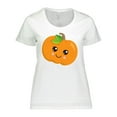 thumbnail image 1 of Inktastic Halloween Pumpkin, Smiling Pumpkin, Trick or Treat Women's Plus Size T-Shirt, 1 of 5