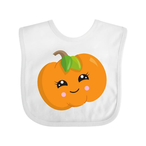 Inktastic Halloween Pumpkin, Trick or Treat, Smiling Pumpkin Boys or Girls Baby Bib
