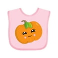 thumbnail image 1 of Inktastic Halloween Pumpkin, Trick or Treat, Smiling Pumpkin Boys or Girls Baby Bib, 1 of 4