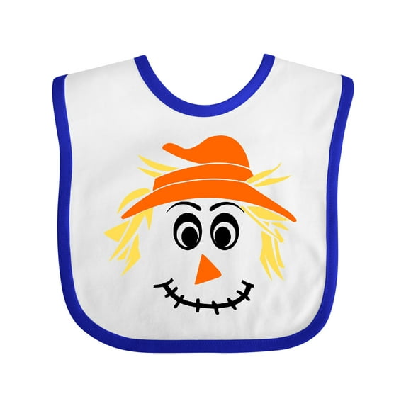 Inktastic Halloween Scarecrow Male Face Boys or Girls Baby Bib