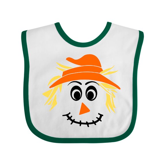 Inktastic Halloween Scarecrow Male Face Boys or Girls Baby Bib