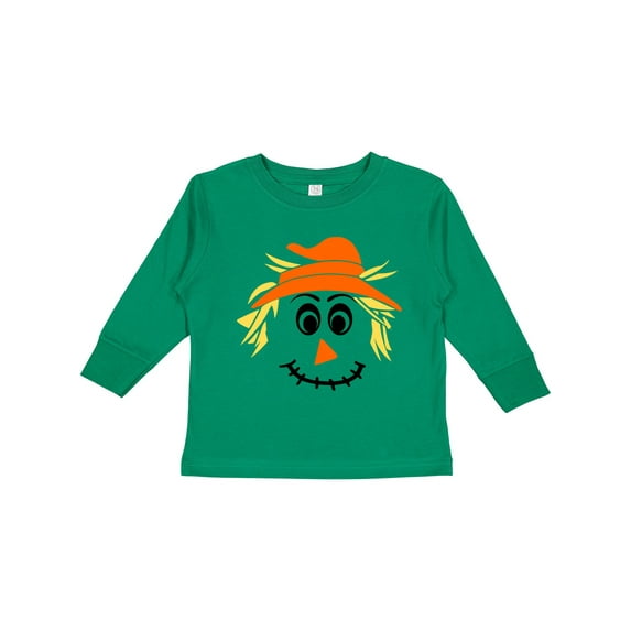 Inktastic Halloween Scarecrow Male Face Boys or Girls Long Sleeve Toddler T-Shirt