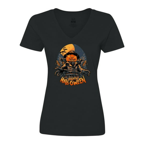 Inktastic Halloween Scarecrow Women's V-Neck T-Shirt