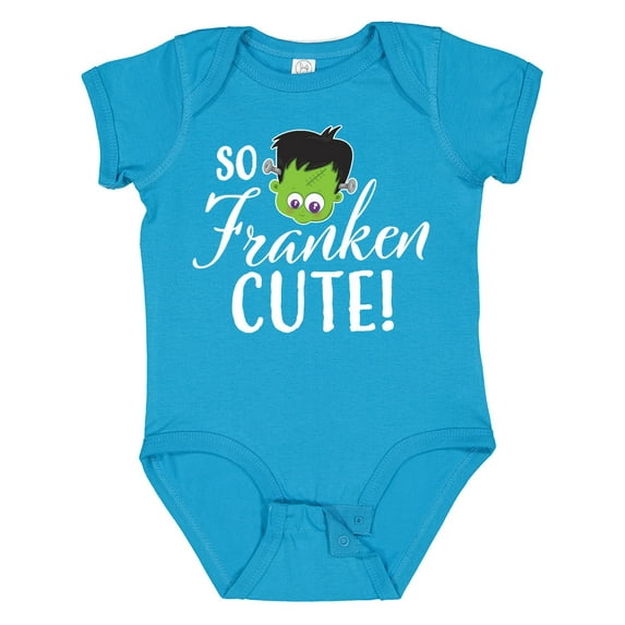 Inktastic Halloween So Franken Cute Boys or Girls Baby Bodysuit