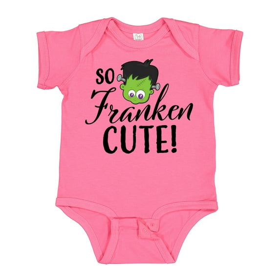 Inktastic Halloween So Franken Cute Boys or Girls Baby Bodysuit