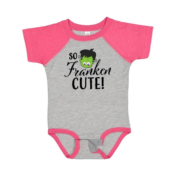 Inktastic Halloween So Franken Cute Boys or Girls Baby Bodysuit