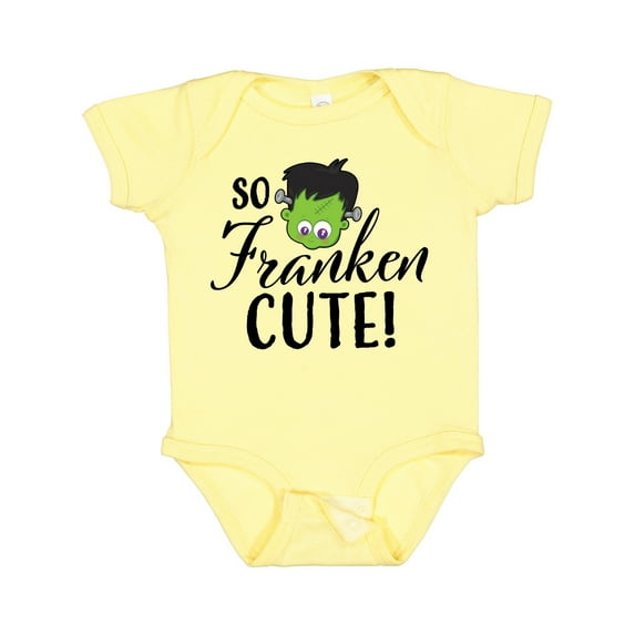 Inktastic Halloween So Franken Cute Boys or Girls Baby Bodysuit