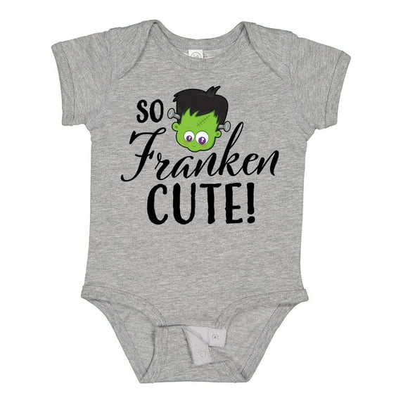 Inktastic Halloween So Franken Cute Boys or Girls Baby Bodysuit