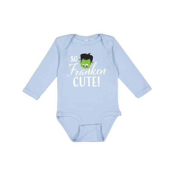Inktastic Halloween So Franken Cute Boys or Girls Long Sleeve Baby Bodysuit