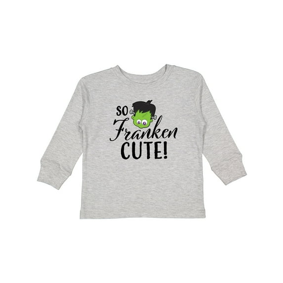 Inktastic Halloween So Franken Cute Boys or Girls Long Sleeve Toddler T-Shirt