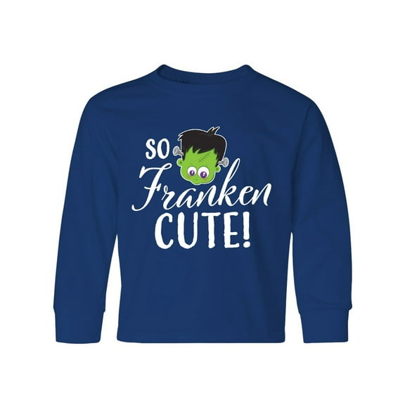 Inktastic Halloween So Franken Cute Long Sleeve Youth T-Shirt
