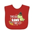 thumbnail image 1 of Inktastic Halloween Trick Rawr Treat with Dinosaur Boys or Girls Baby Bib, 1 of 4