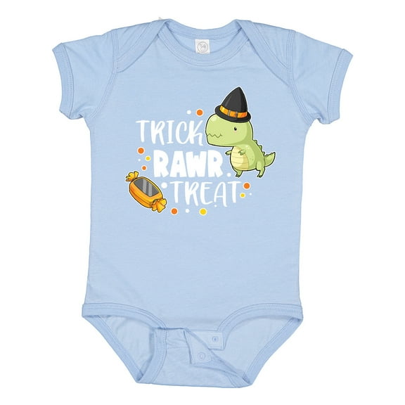 Inktastic Halloween Trick Rawr Treat with Dinosaur Boys or Girls Baby Bodysuit