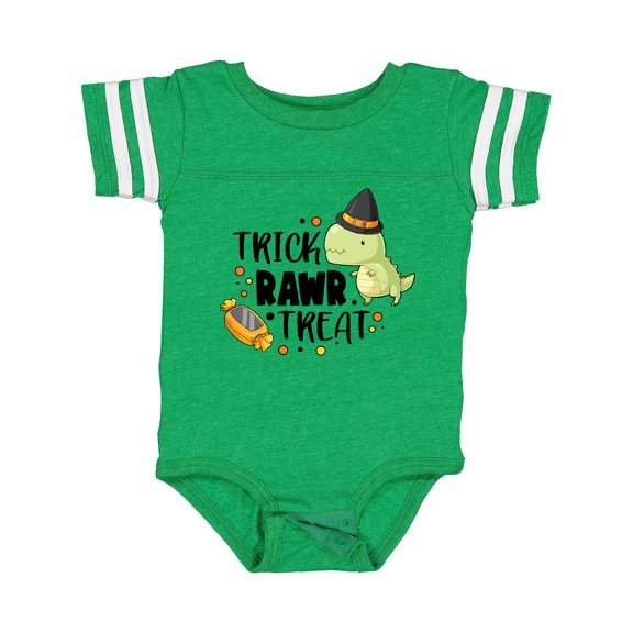 Inktastic Halloween Trick Rawr Treat with Dinosaur Boys or Girls Baby Bodysuit