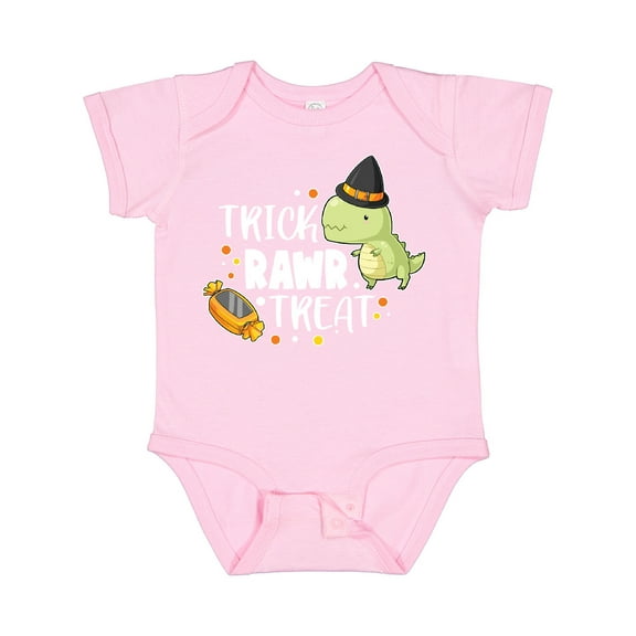 Inktastic Halloween Trick Rawr Treat with Dinosaur Boys or Girls Baby Bodysuit