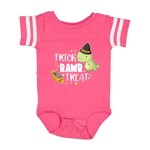 Inktastic Halloween Trick Rawr Treat with Dinosaur Boys or Girls Baby Bodysuit