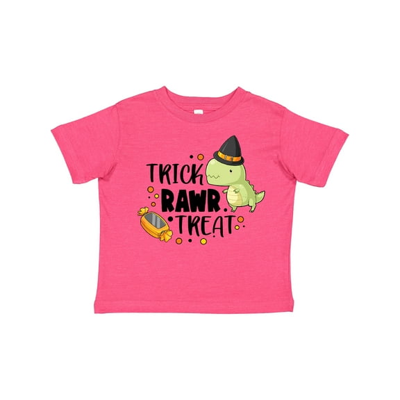 Inktastic Halloween Trick Rawr Treat with Dinosaur Boys or Girls Toddler T-Shirt