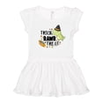 thumbnail image 1 of Inktastic Halloween Trick Rawr Treat with Dinosaur Girls Toddler Dress, 1 of 5