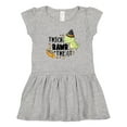 thumbnail image 1 of Inktastic Halloween Trick Rawr Treat with Dinosaur Girls Toddler Dress, 1 of 5