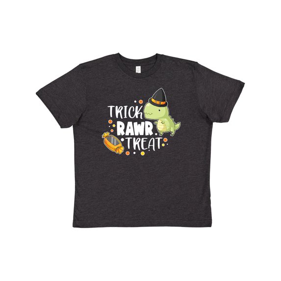 Inktastic Halloween Trick Rawr Treat with Dinosaur Youth T-Shirt