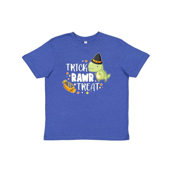 Inktastic Halloween Trick Rawr Treat with Dinosaur Youth T-Shirt