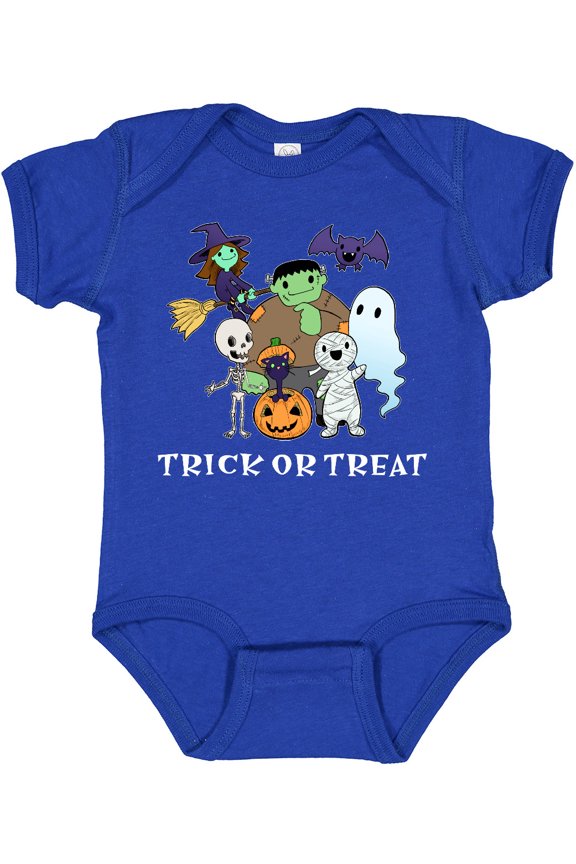 Halloween Trick-or-Treat Cute Group of Monsters Boys or Girls Baby Bodysuit